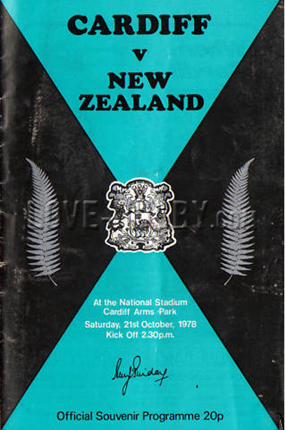 Cardiff New Zealand 1978 memorabilia